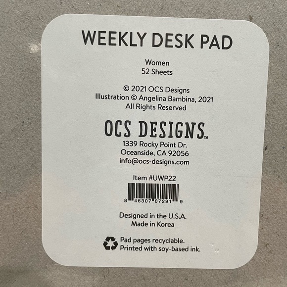 NWT Weekly Desk Pad - Picture 3 of 5
